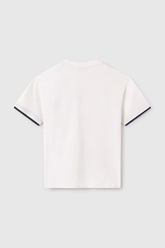 Mayoral t-shirt bawełniany dziecięcy 6004.7B.Junior.PPYA biały SS25