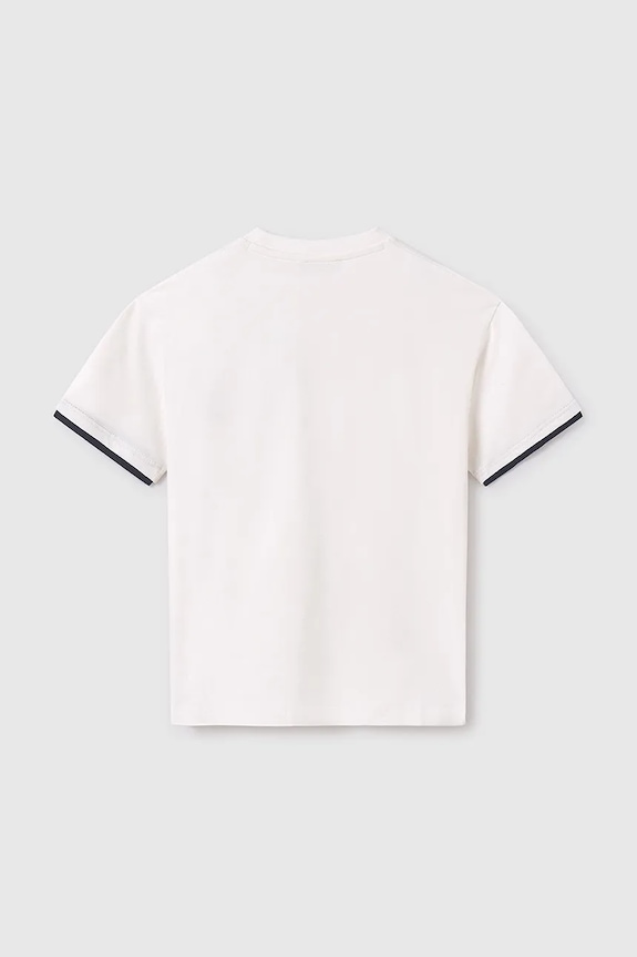 Mayoral t-shirt bawełniany dziecięcy 6004.7B.Junior.PPYA biały SS25