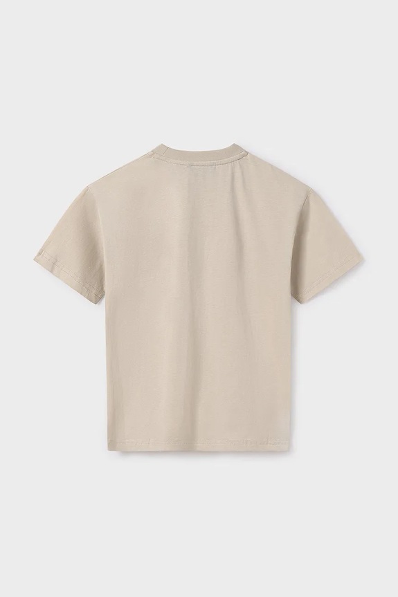 Chłopiec Mayoral t-shirt dziecięcy 6012.7E.Junior.PPYA beżowy