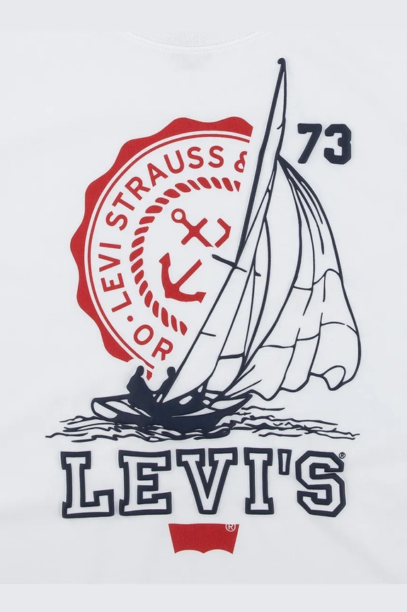 Chłopiec Levi's t-shirt COASTAL CLUB TEE 8EM281 biały