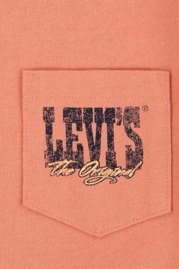 Παιδικό μπλουζάκι Levi's CANYON LANDSCAPE TEE πορτοκαλί 8EM301