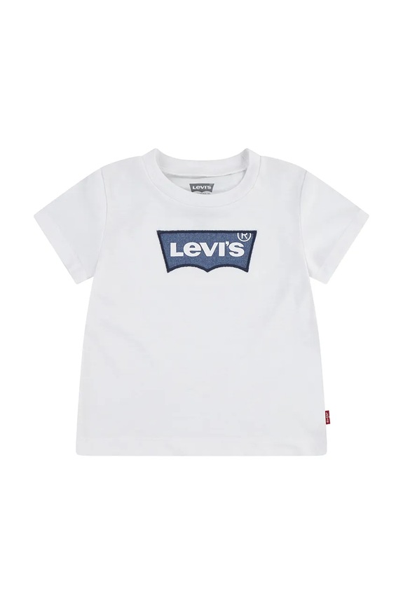 Detské tričko Levi's MY FIRST BATWING TEE okrúhly biela 6EM318