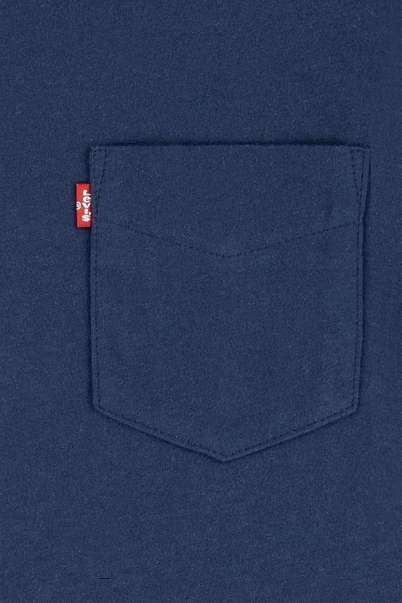 CHLAPEC Dětské bavlněné tričko Levi's SUNSET POCKET TEE 8EM359 námořnická modř