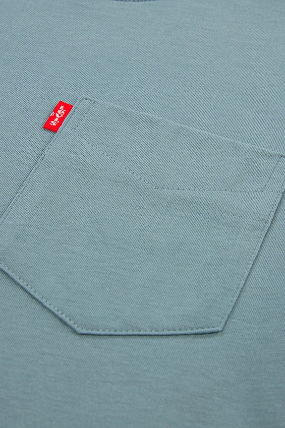 Fiú Levi's gyerek pamut póló SUNSET POCKET TEE 9EM359 kék
