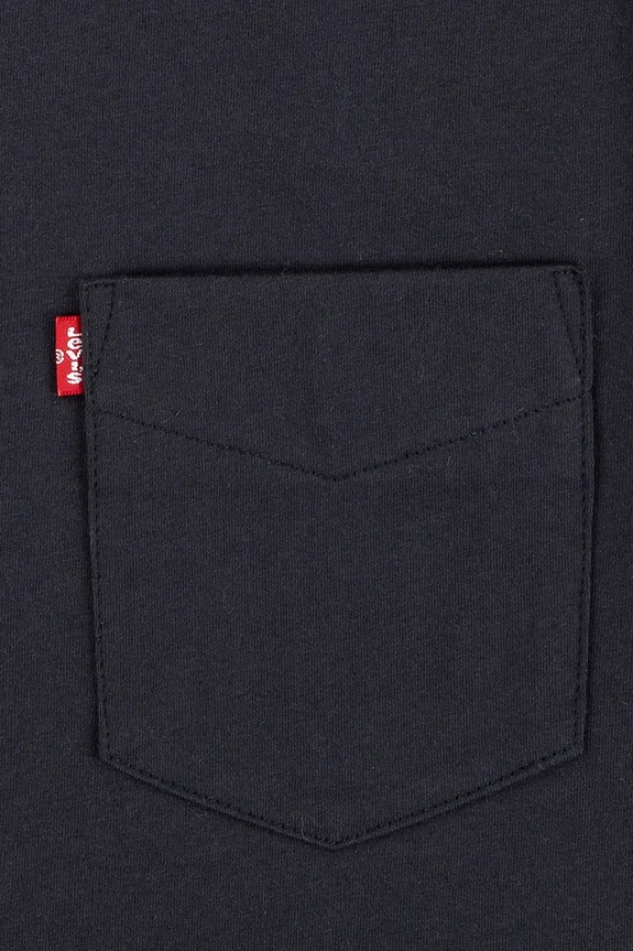 Dječaci Dječja pamučna majica kratkih rukava Levi's SUNSET POCKET TEE 9EM359 crna