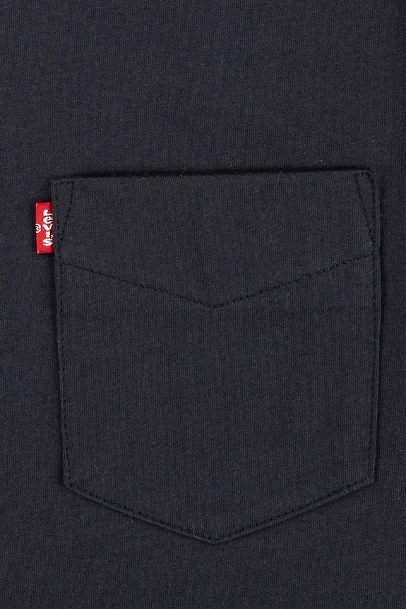 Dječaci Dječja pamučna majica kratkih rukava Levi's SUNSET POCKET TEE 9EM359 crna
