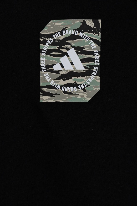 adidas t-shirt bawełniany dziecięcy czarny JM8234