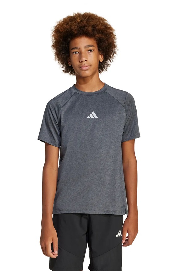 Detské tričko adidas s elastanom sivá JJ5050
