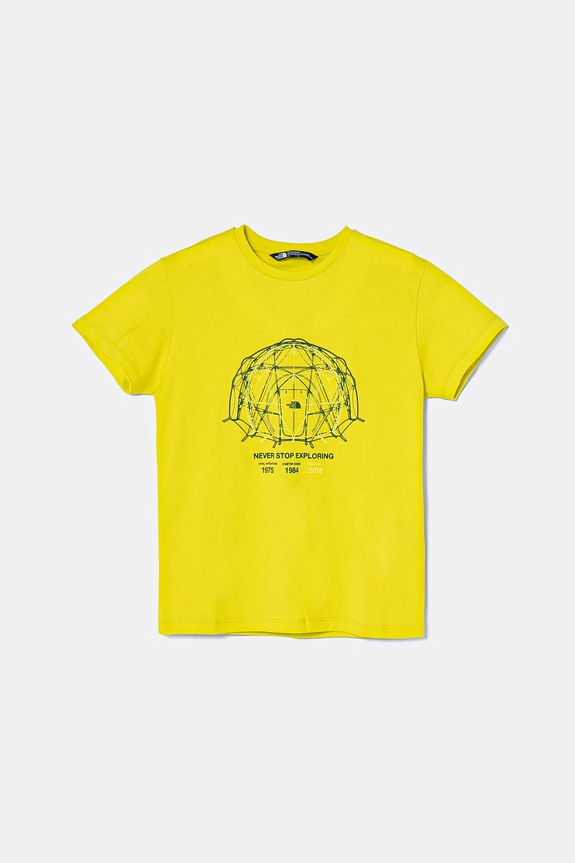 Dětské bavlněné tričko The North Face GRAPHIC RELAXED S/S TEE kulatý zelená NF0A8AXGJE31