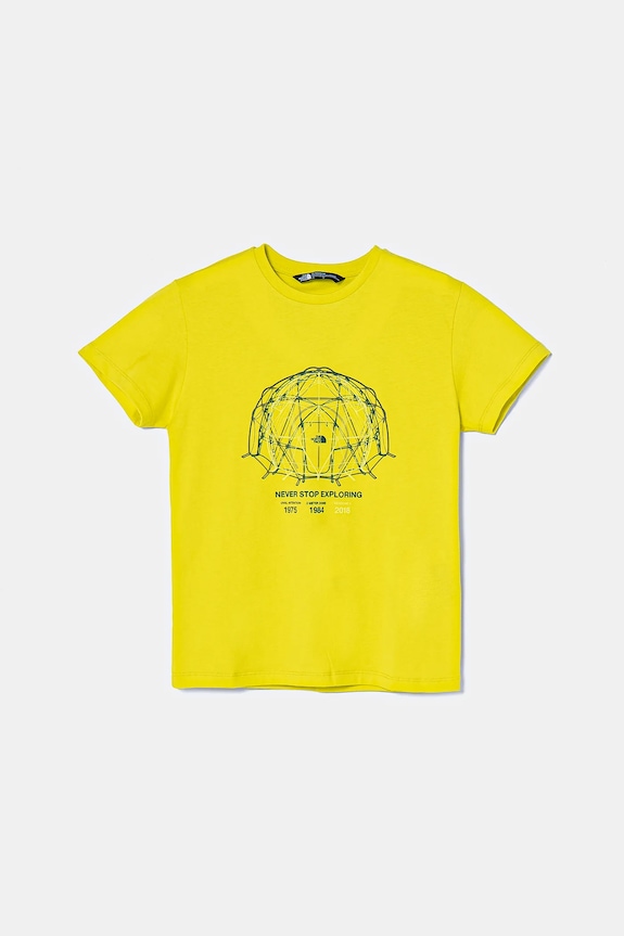 Dětské bavlněné tričko The North Face GRAPHIC RELAXED S/S TEE kulatý zelená NF0A8AXGJE31