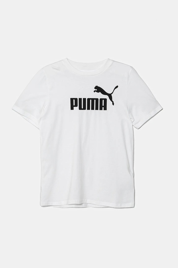 Puma t-shirt bawełniany dziecięcy ESS No. 1 Logo Tee 684906 biały AW25