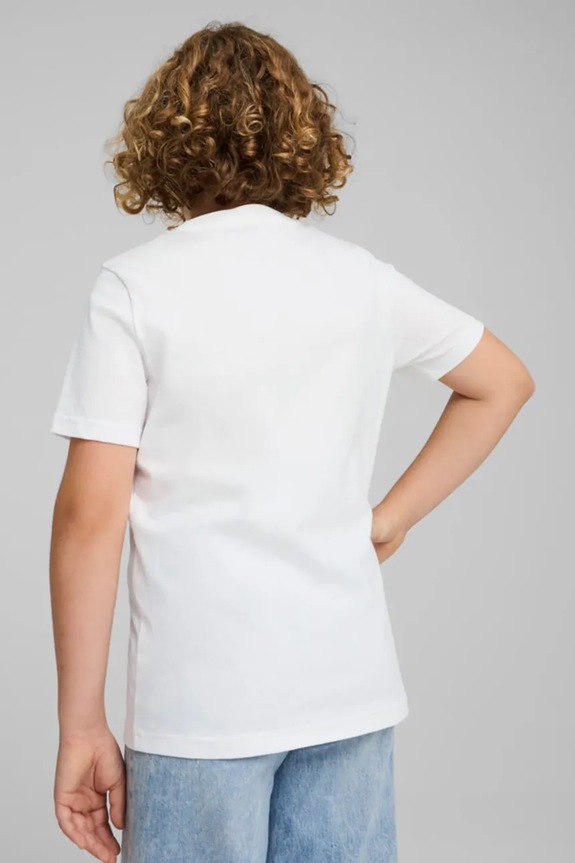 Puma t-shirt bawełniany dziecięcy ESS No. 1 Logo Tee 684906 biały
