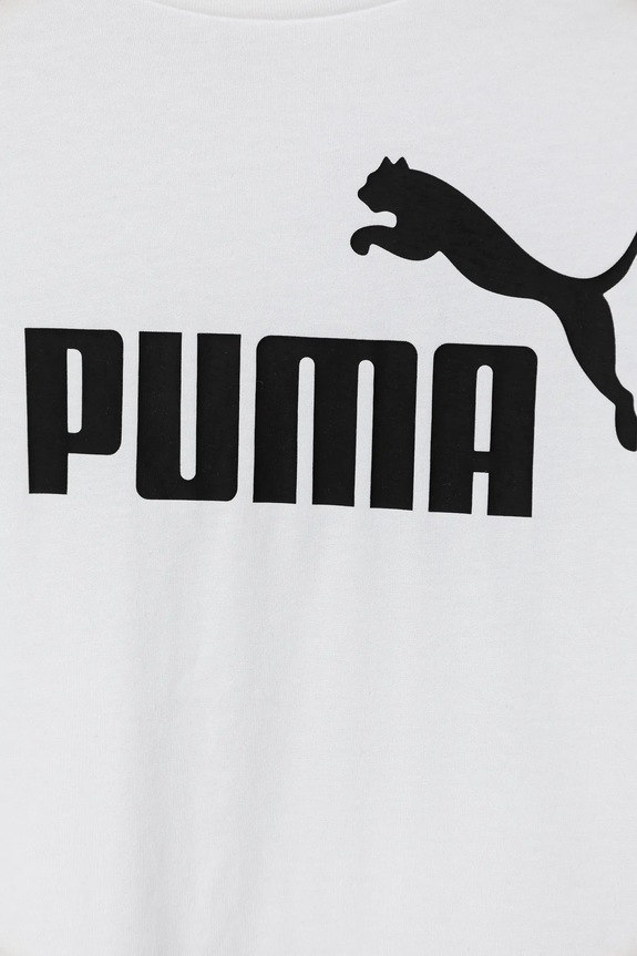 Puma t-shirt bawełniany dziecięcy ESS No. 1 Logo Tee biały 684906