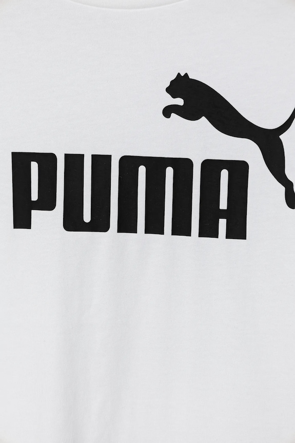 Puma t-shirt bawełniany dziecięcy ESS No. 1 Logo Tee biały 684906