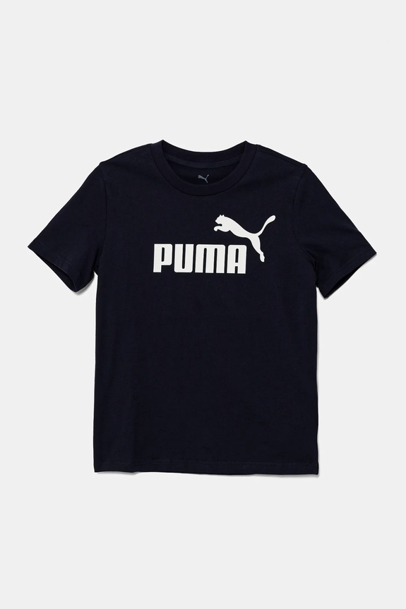 Puma t-shirt bawełniany dziecięcy ESS No. 1 Logo Tee 684906 granatowy AW25