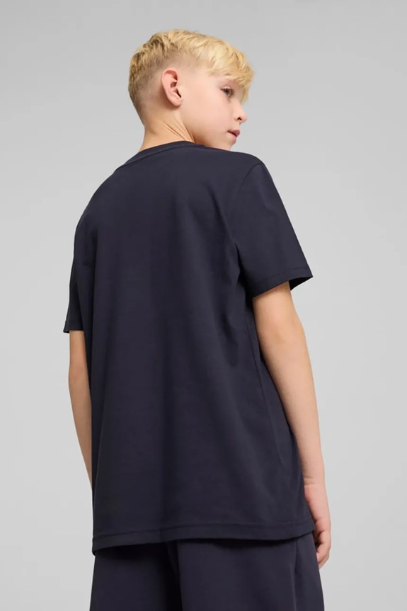 Puma t-shirt bawełniany dziecięcy ESS No. 1 Logo Tee 684906 granatowy