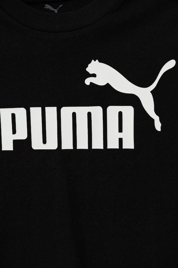 Puma tricou de bumbac pentru copii ESS No. 1 Logo Tee negru 684906