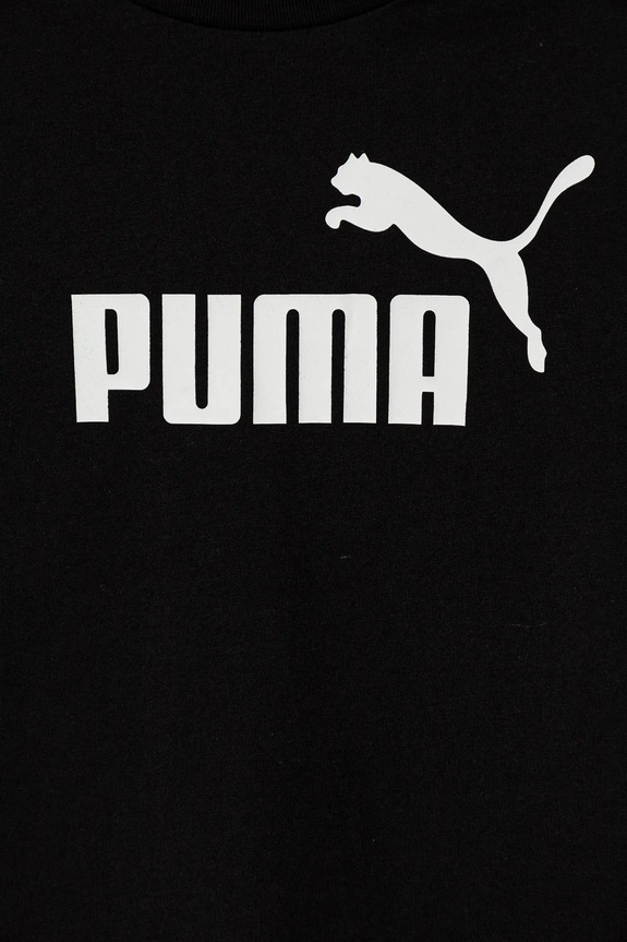 Otroška bombažna kratka majica Puma ESS No. 1 Logo Tee črna 684930