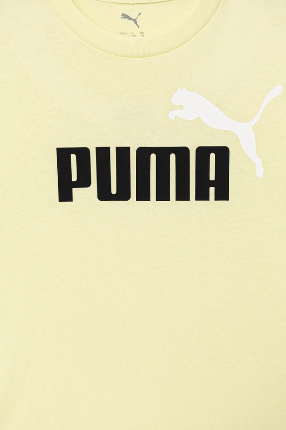 Chłopiec Puma t-shirt bawełniany dziecięcy ESS 2 COLOR No.1 Logo Tee 685778 żółty