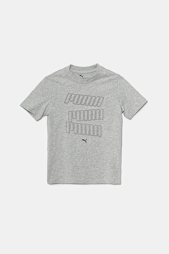 Puma t-shirt bawełniany dziecięcy ESS LOGO LAB HOG Tee nadruk szary 685788