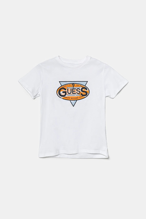 Detské bavlnené tričko Guess bavlna biela N5GI01.K8HM4.PPYA