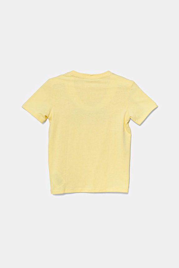 Detské bavlnené tričko Guess N5GI01.K8HM4.PPYA žltá SS25