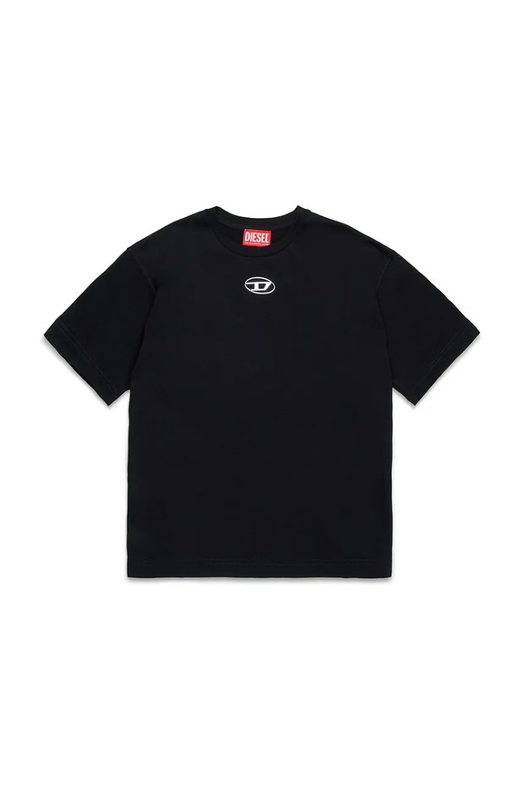 Diesel tricou de bumbac pentru copii TMARCUS OVER T-SHIRT uni negru J02022