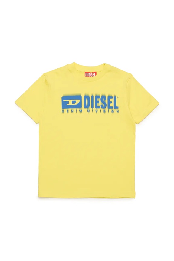 Detské bavlnené tričko Diesel TDIEGORL6 T-SHIRT bavlna žltá J02033