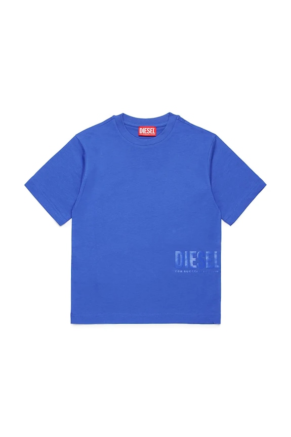 Diesel t-shirt bawełniany dziecięcy MTFIND OVER T-SHIRTS nadruk niebieski J02283