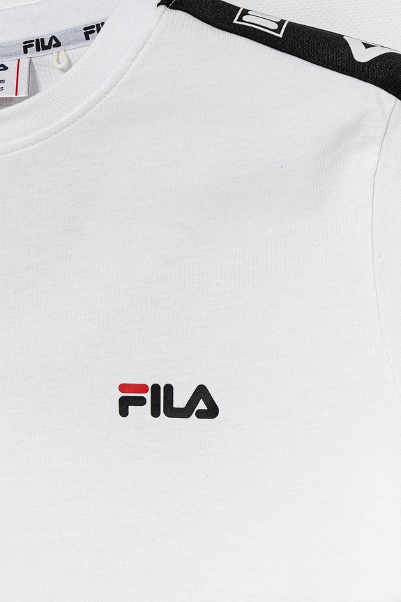 Chlapec Detské bavlnené tričko Fila IDELBERG FAT0672 biela