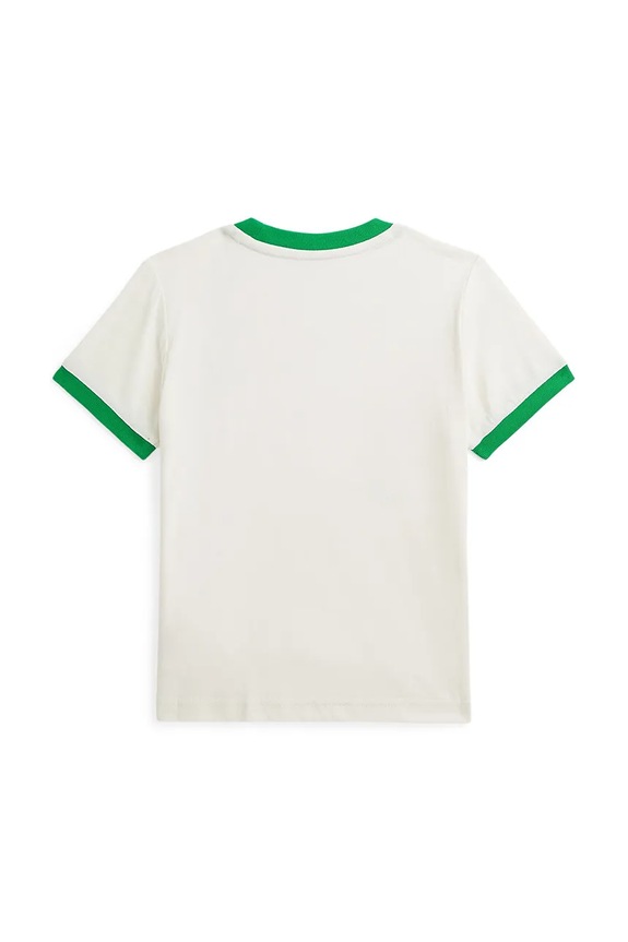 Polo Ralph Lauren t-shirt in cotone per bambini 322964454001 bianco SS25