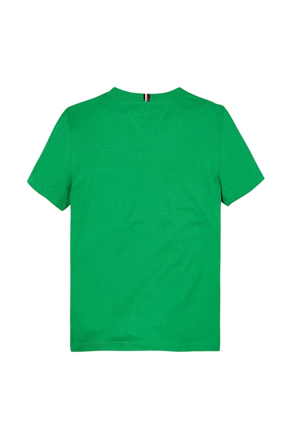 Chlapec Detské bavlnené tričko Tommy Hilfiger KB0KB06879.74.122.PPYA zelená