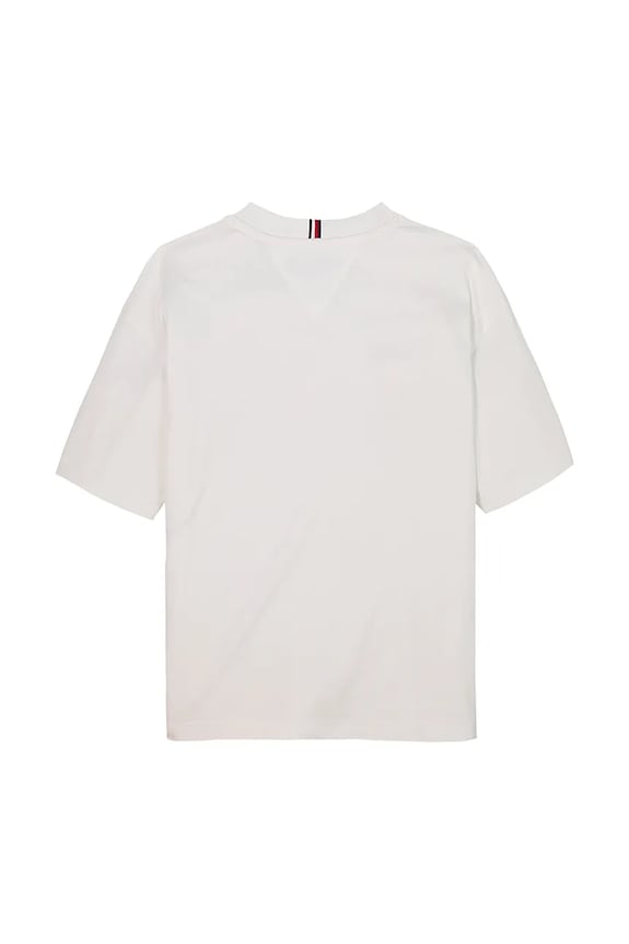 Chlapec Detské bavlnené tričko Tommy Hilfiger KB0KB09646.PPYA biela