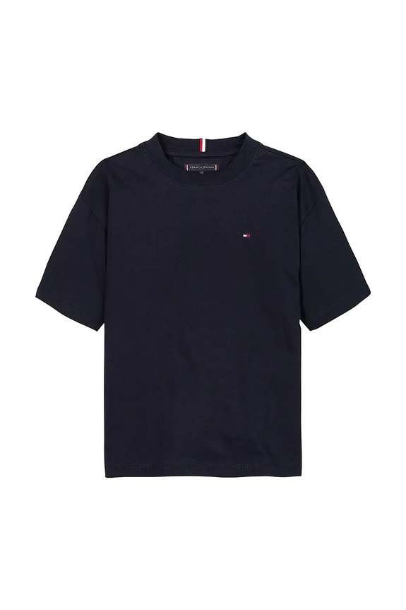 Detské bavlnené tričko Tommy Hilfiger KB0KB09646.PPYA tmavomodrá SS25