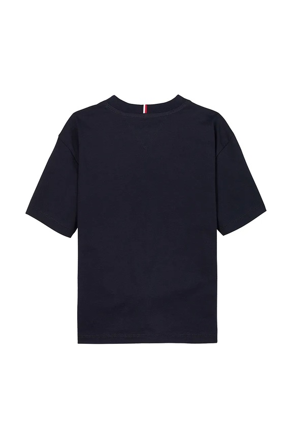 Chlapec Detské bavlnené tričko Tommy Hilfiger KB0KB09646.PPYA tmavomodrá