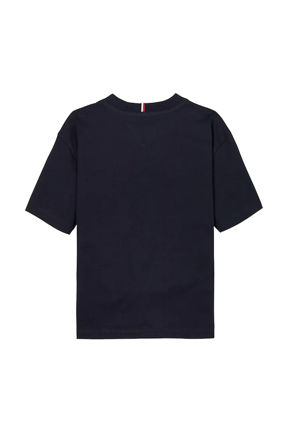 Chlapec Detské bavlnené tričko Tommy Hilfiger KB0KB09646.PPYA tmavomodrá