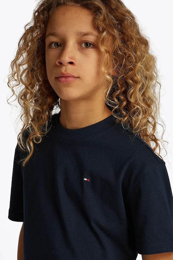 Detské bavlnené tričko Tommy Hilfiger KB0KB09646.PPYA tmavomodrá