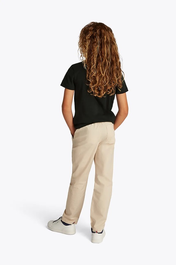 Dječja pamučna majica kratkih rukava Tommy Hilfiger crna KB0KB08817.128.176.PPYA