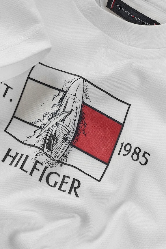 Tommy Hilfiger tricou copii alb KB0KB09530.128.176.PPYA