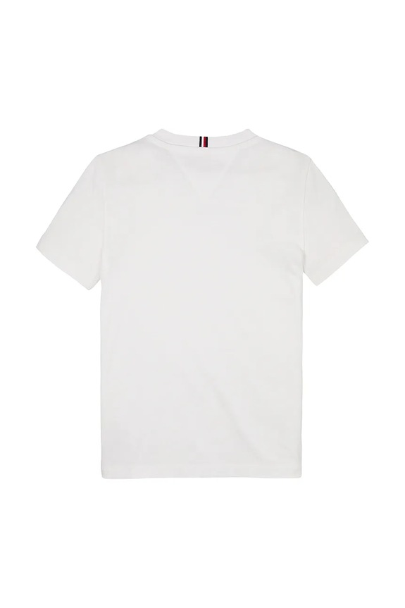Chłopiec Tommy Hilfiger t-shirt bawełniany dziecięcy KB0KB09538.74.122.PPYA biały