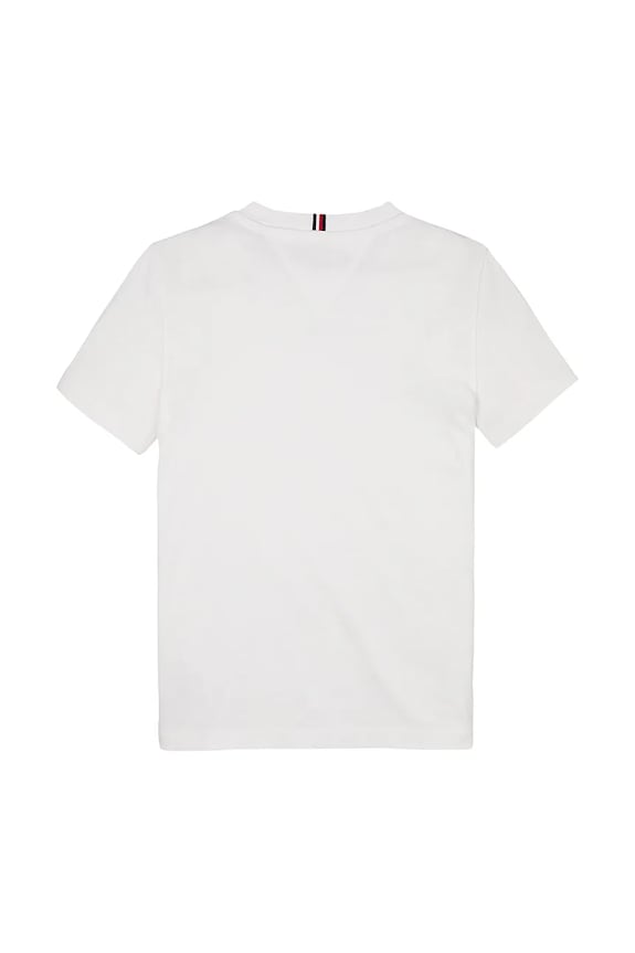 Chłopiec Tommy Hilfiger t-shirt bawełniany dziecięcy KB0KB09538.74.122.PPYA biały