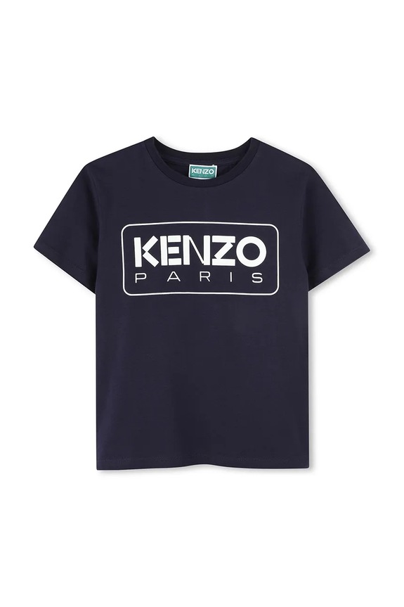 Kenzo Kids t-shirt bawełniany dziecięcy nadruk granatowy K61142.86.108