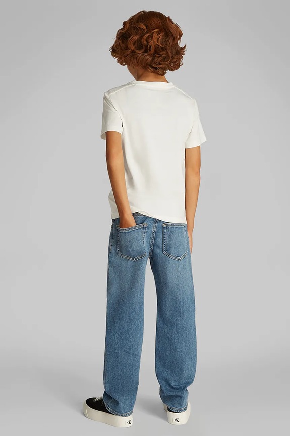 Calvin Klein Jeans t-shirt bawełniany dziecięcy biały IB0IB02451.PPYA
