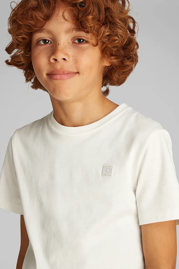 Calvin Klein Jeans t-shirt bawełniany dziecięcy IB0IB02451.PPYA biały