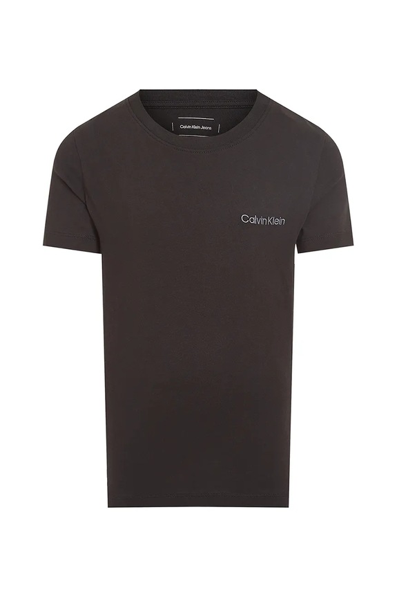 Calvin Klein Jeans gyerek pamut póló IB0IB02454.PPYA fekete SS25
