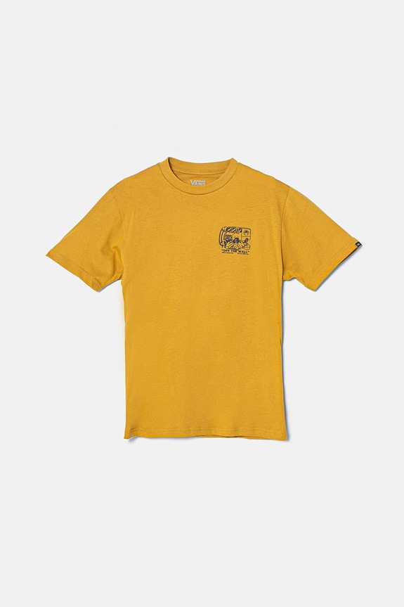 Vans t-shirt bawełniany dziecięcy Next Stop VN000MK3BL21 żółty SS25