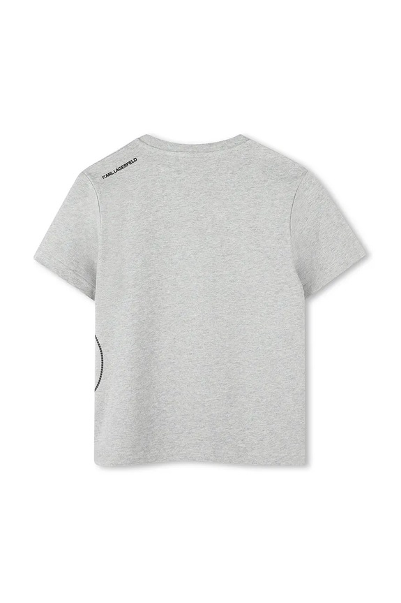 Αγορίστικα Παιδικό βαμβακερό μπλουζάκι Karl Lagerfeld Z30425.114.150 γκρί