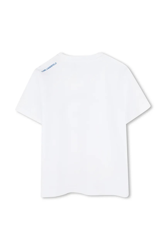 Detské bavlnené tričko Karl Lagerfeld Z30439.162.174 biela SS25