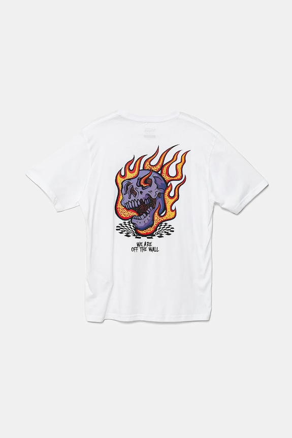 Vans t-shirt bawełniany Vortex VN000MKHWHT1 biały SS25