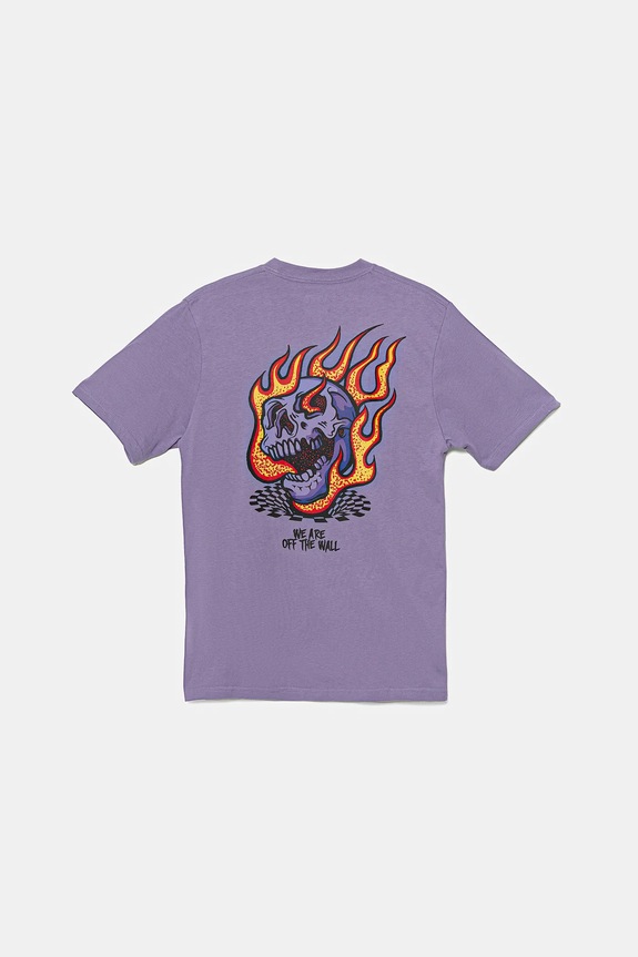 Vans t-shirt bawełniany dziecięcy Vortex nadruk fioletowy VN000MKH6PH1